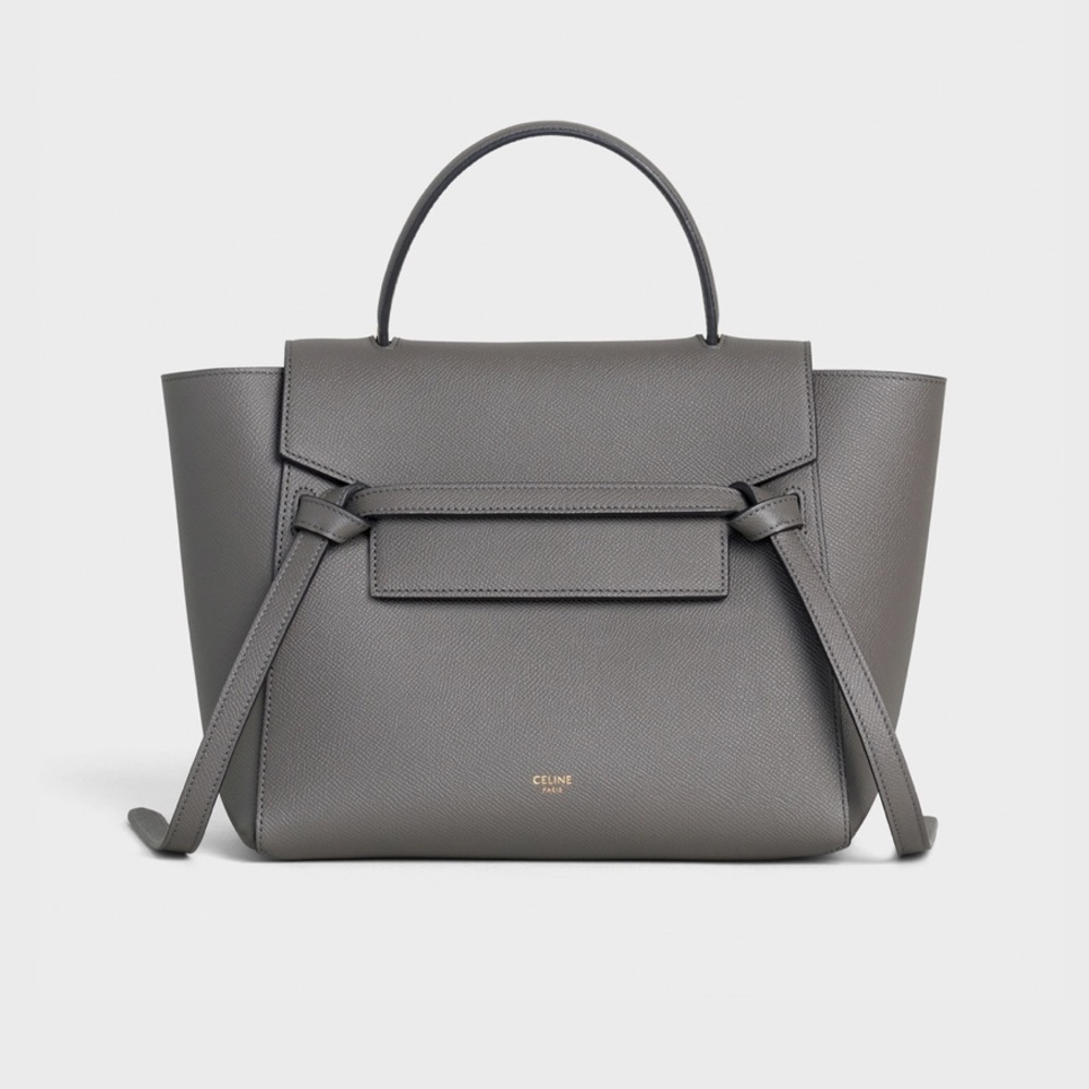 Celine Micro Belt Bag Grey Grained Calfskin